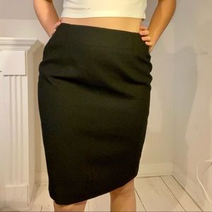 Vintage LOUBEN Black Wool Pencil Skirt